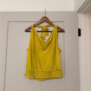 Anthropologie Maeve Open Back Satin Tank